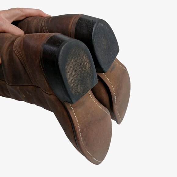 Durango Western Cowboy Boots Mens Size 10 D Brown Leather Pull On Round Toe - Picture 4 of 9